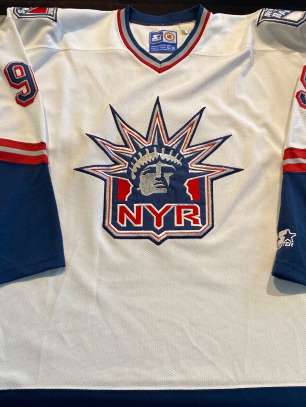 Wayne Gretzky New York Rangers White Starter “Liberty” 🗽 Jersey L DOUBLE TAG